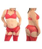 Conjunto Rendado Plus Size 4 Peças